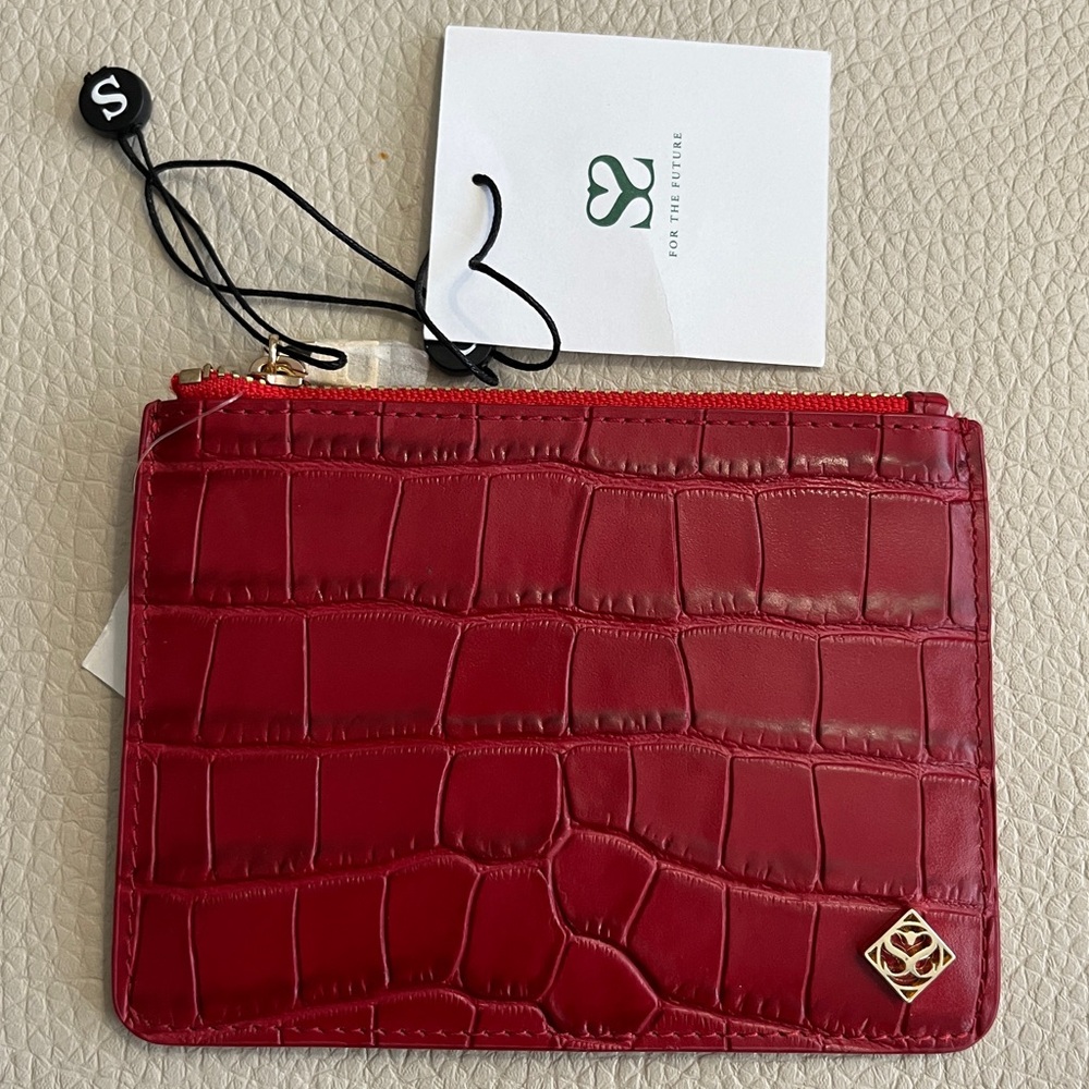 NWT - Sandro Leather Flat Purse